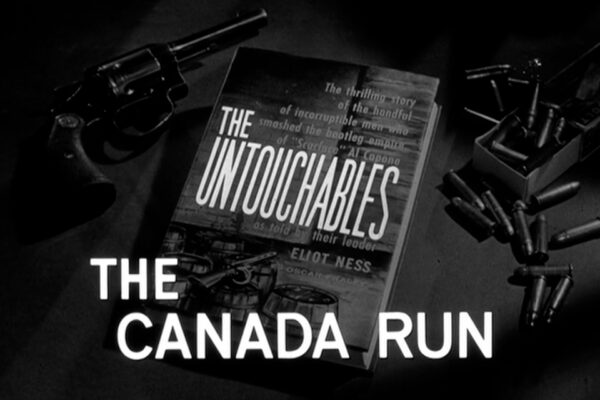 "The Canada Run" originally aired on January 4th, 1962. A seemingly retired gangster retires to a fishing village north of Chicago and becomes a local benefactor – but is using the town church to import illicit Canadian whisky.